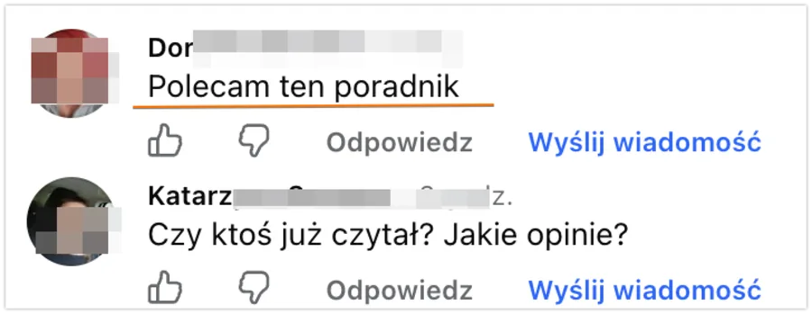 Rekomendacja z Facebooka