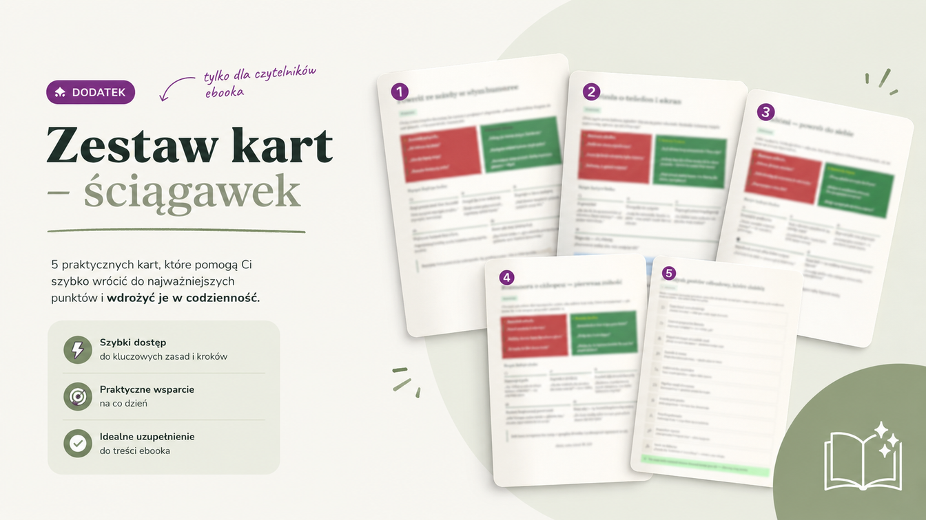 5 kart do wydruku — gotowe ściągawki